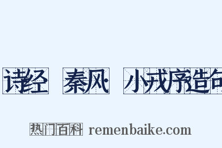 诗经·秦风·小戎序造句是什么意思的图片